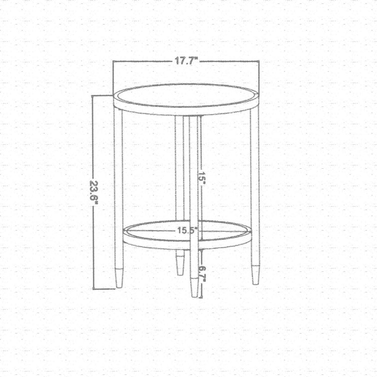 Mercer41 Isaura 23.61'' Tall Glass End Table Wayfair